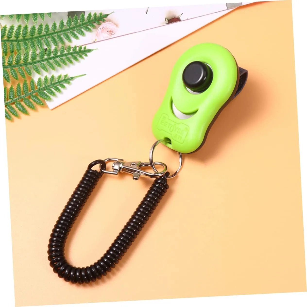2pcs Button Clicker for Pet Obedience Clicker Training Tool for Dogs Cats and Birds for Agility Basic Obedience and Trick Training Your Pet Learning