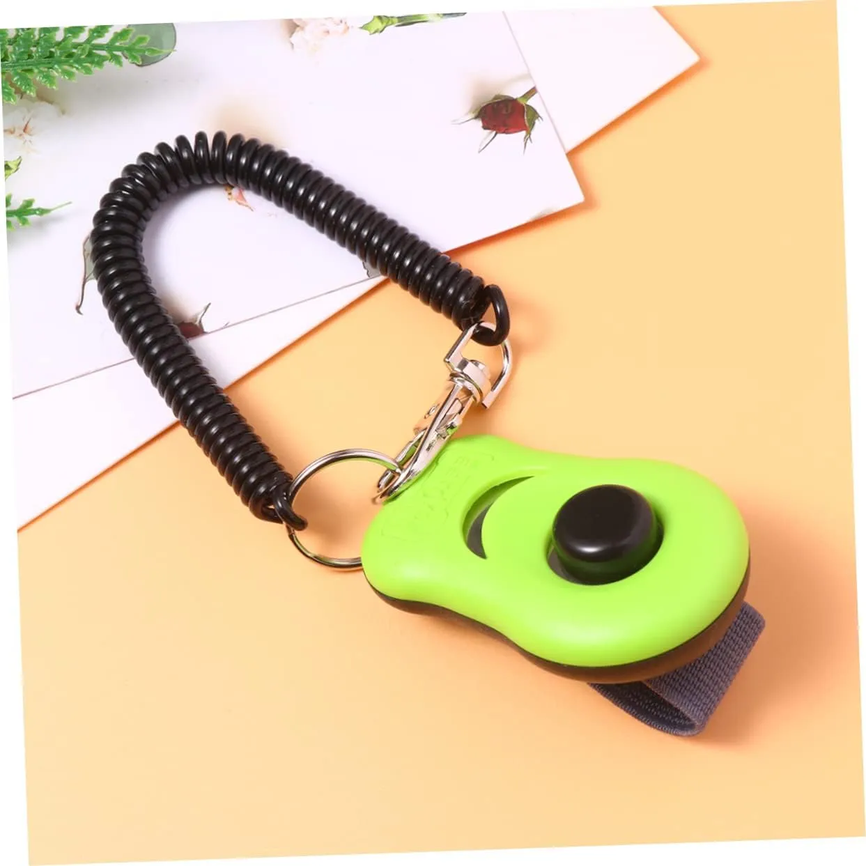 2pcs Button Clicker for Pet Obedience Clicker Training Tool for Dogs Cats and Birds for Agility Basic Obedience and Trick Training Your Pet Learning