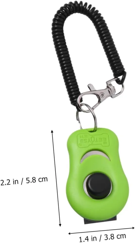 2pcs Button Clicker for Pet Obedience Clicker Training Tool for Dogs Cats and Birds for Agility Basic Obedience and Trick Training Your Pet Learning