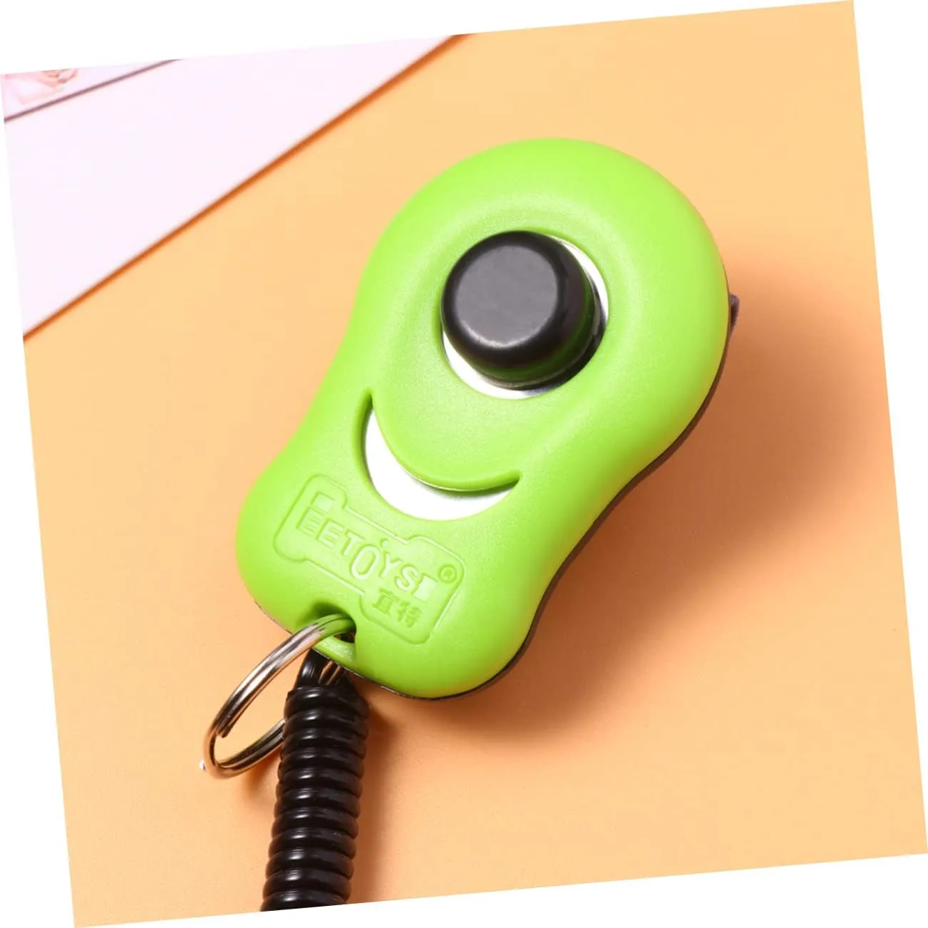 2pcs Button Clicker for Pet Obedience Clicker Training Tool for Dogs Cats and Birds for Agility Basic Obedience and Trick Training Your Pet Learning