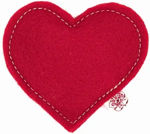 Catnip Toy, Organic Catnip, 100% Wool Felt, Grown & Made in The USA, Heart (Red)