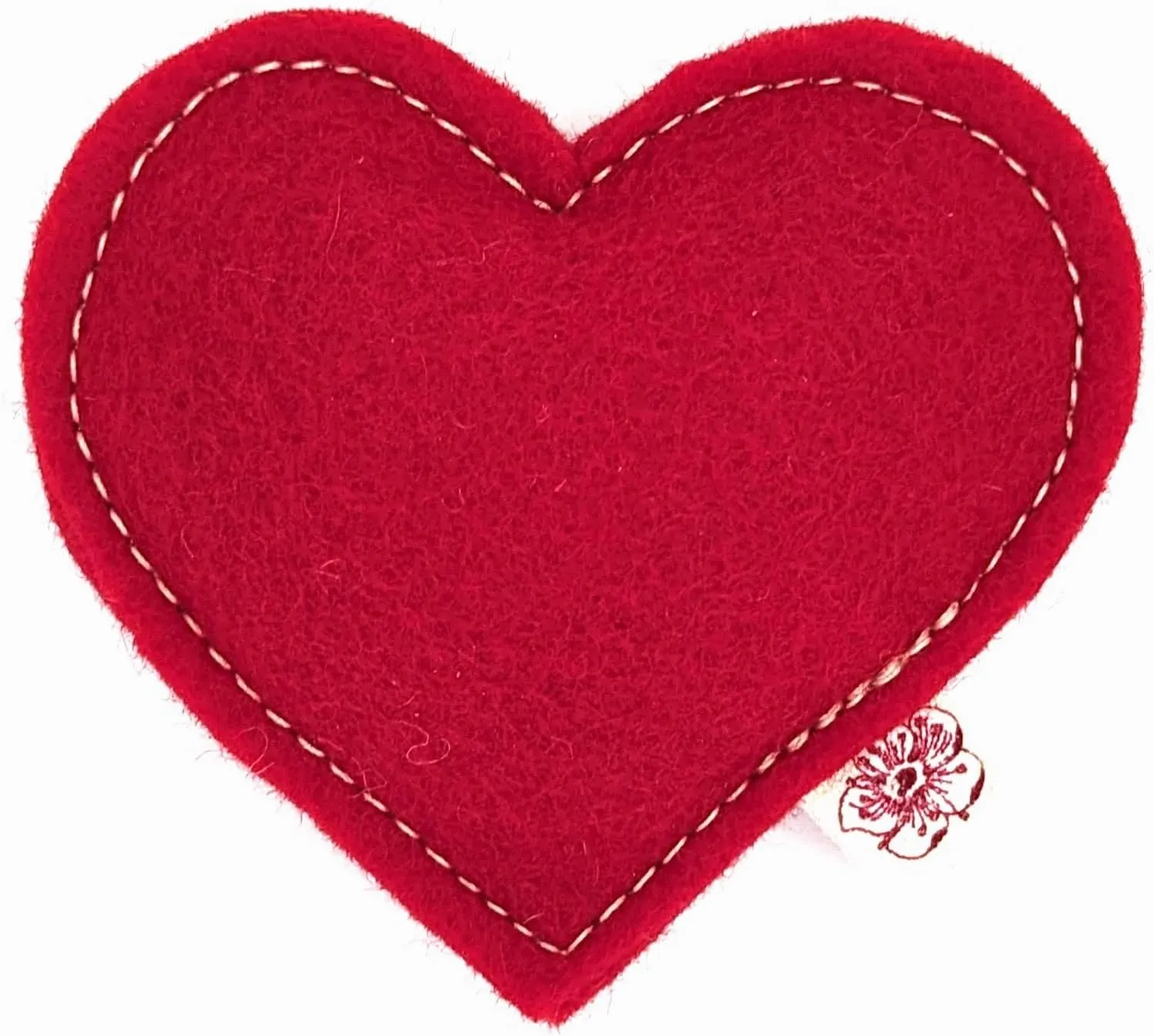 Catnip Toy, Organic Catnip, 100% Wool Felt, Grown & Made in The USA, Heart (Red)