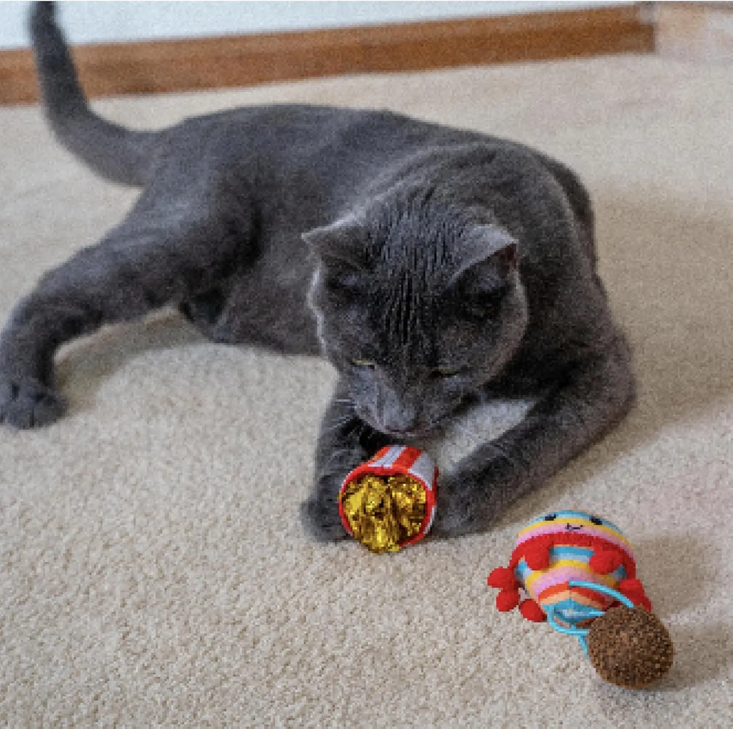 Catstages Pawrty Interactive Plush Catnip Cat Toys - 3 Pack