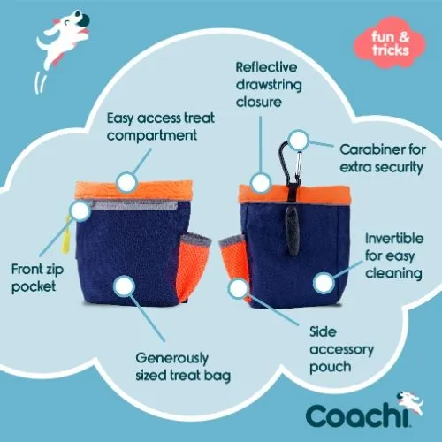 Coachi Navy & Coral Train & Treat Bag