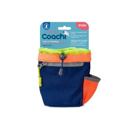 Coachi Navy & Coral Train & Treat Bag