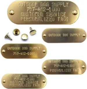 Custom Brass 1" Tag for Dog with Raised Text