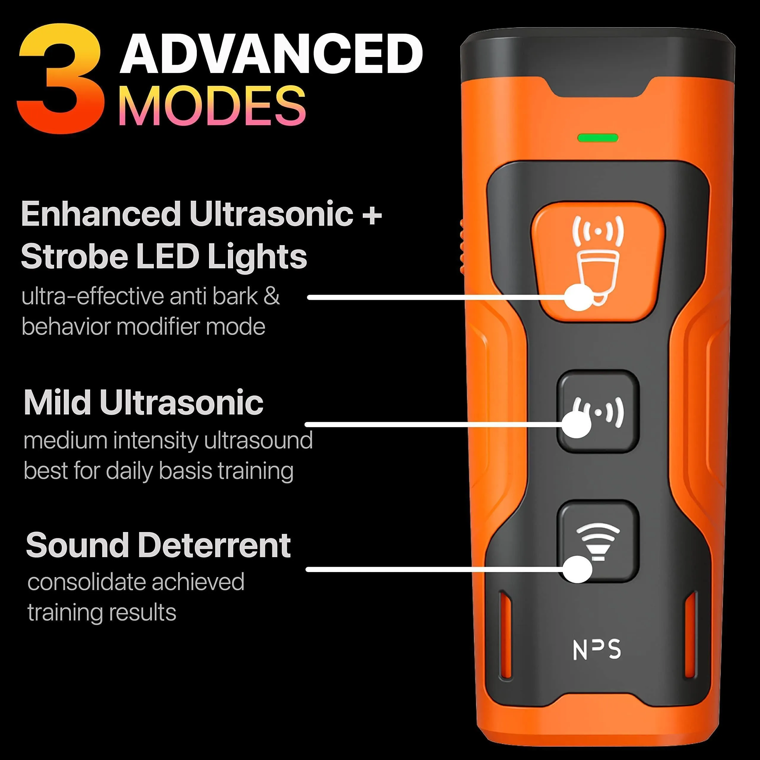 Dog Bark Deterrent Device Stops Bad Behavior No Need Yell Long Range Ultrasonic