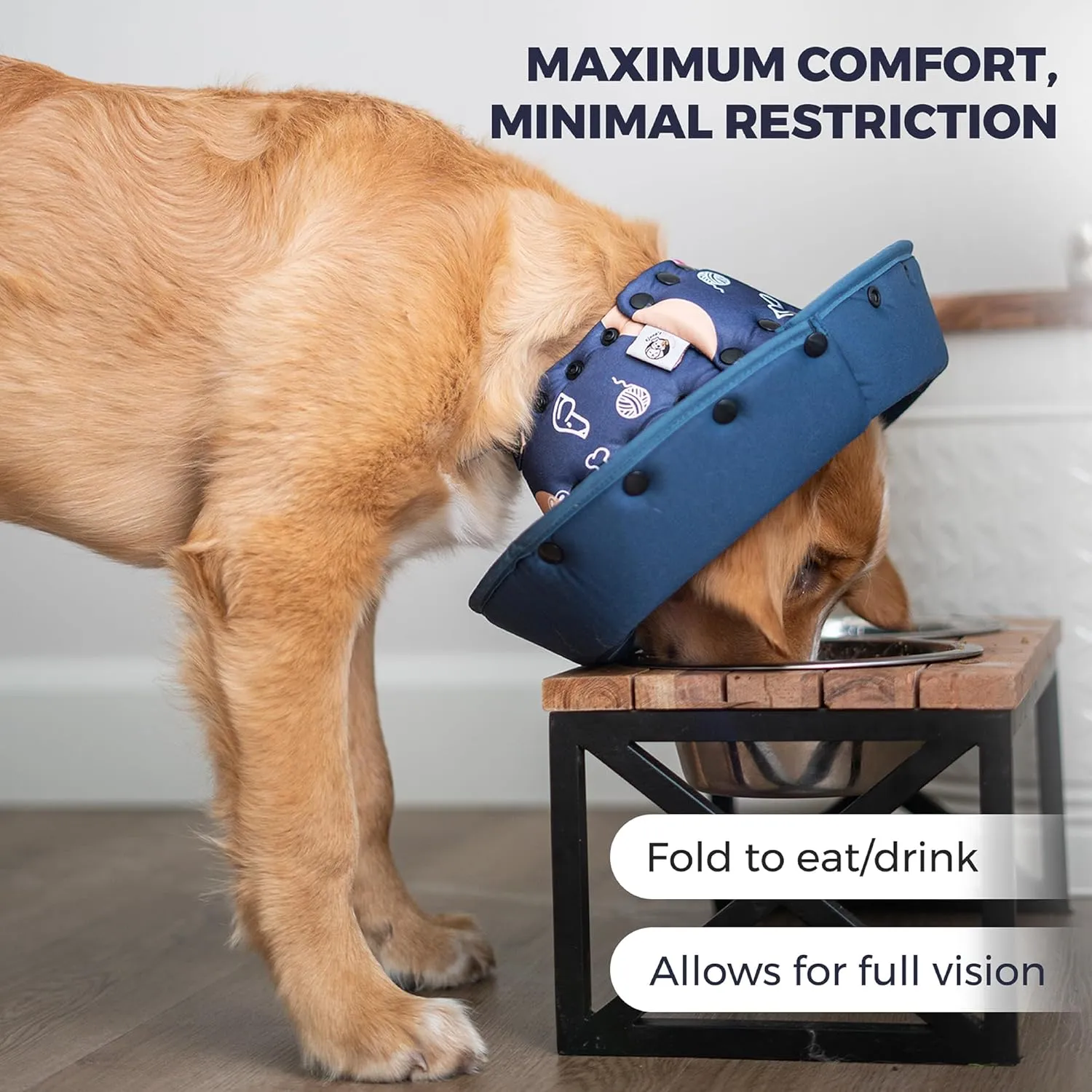Dog Cone Collar, Soft Dog Cone, Cone for Dogs to Stop Licking, After Surgery, Wound Care, Spay, Neuter, Dog Cones for Large Dogs, Adjustable Size - Ejona's furryfamily- XS