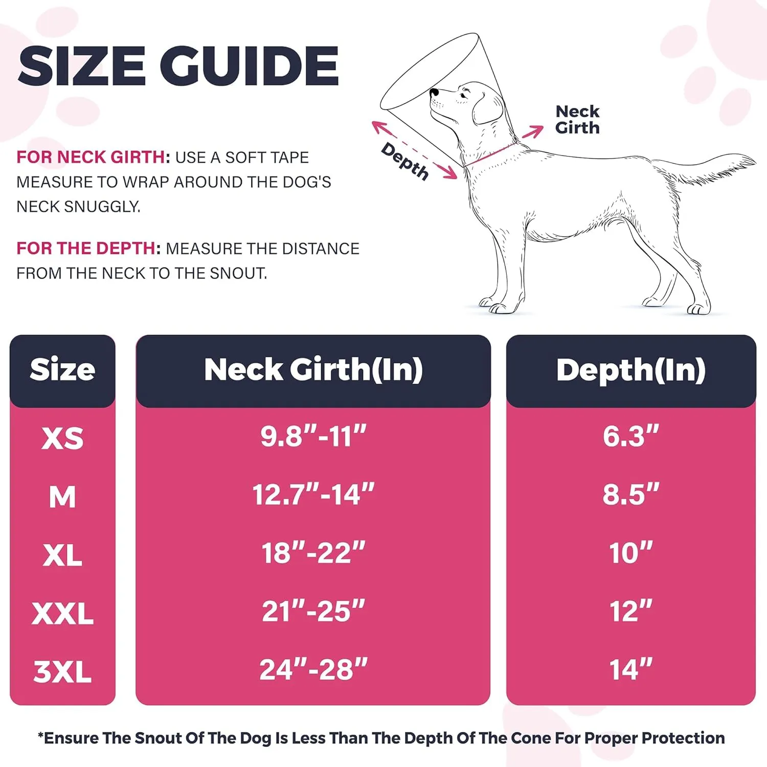 Dog Cone Collar, Soft Dog Cone, Cone for Dogs to Stop Licking, After Surgery, Wound Care, Spay, Neuter, Dog Cones for Large Dogs, Adjustable Size - Ejona's furryfamily- XS