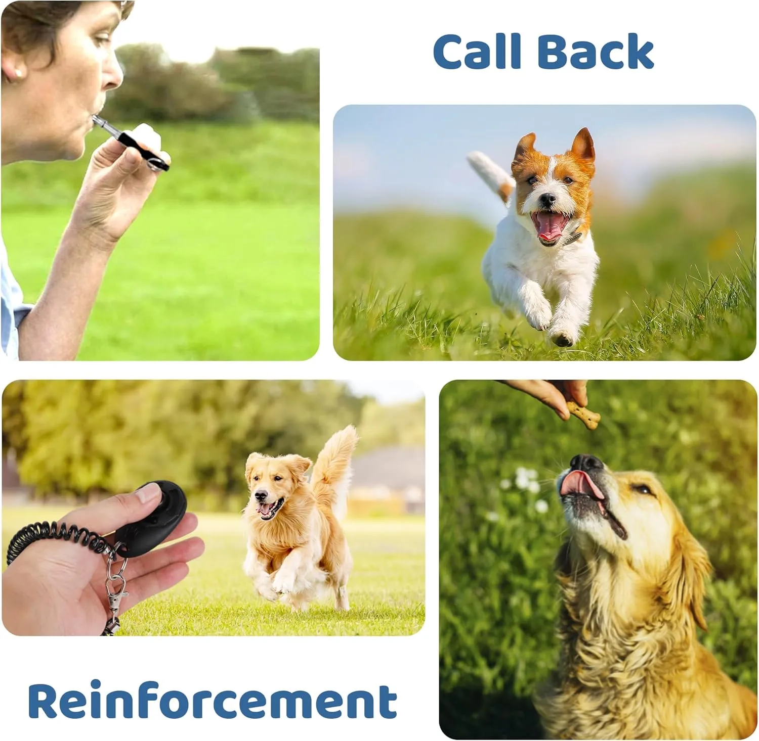 Dog Treat Pouch Training Kit for Keychain, Small Puppy Treat Bag with Clip for Leash on The go, Hands Free Auto Closure Pouches with Dog Clicker and Silent Whistle for Pet Training