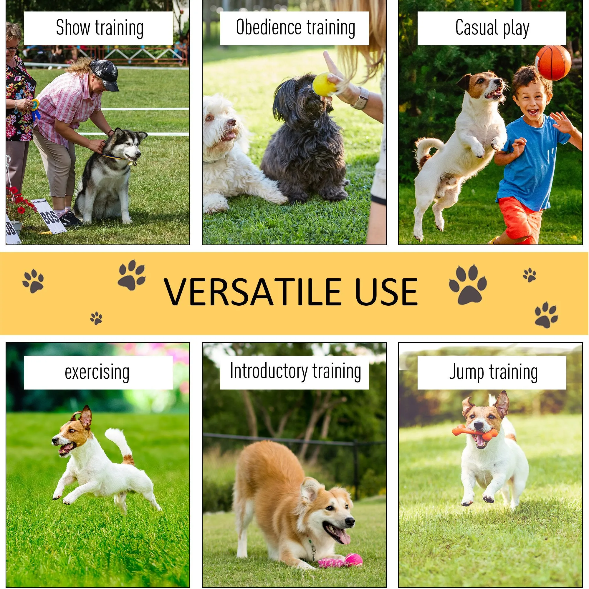 Dogs 4-Obstacle ABS Agility Training Set Yellow/Red