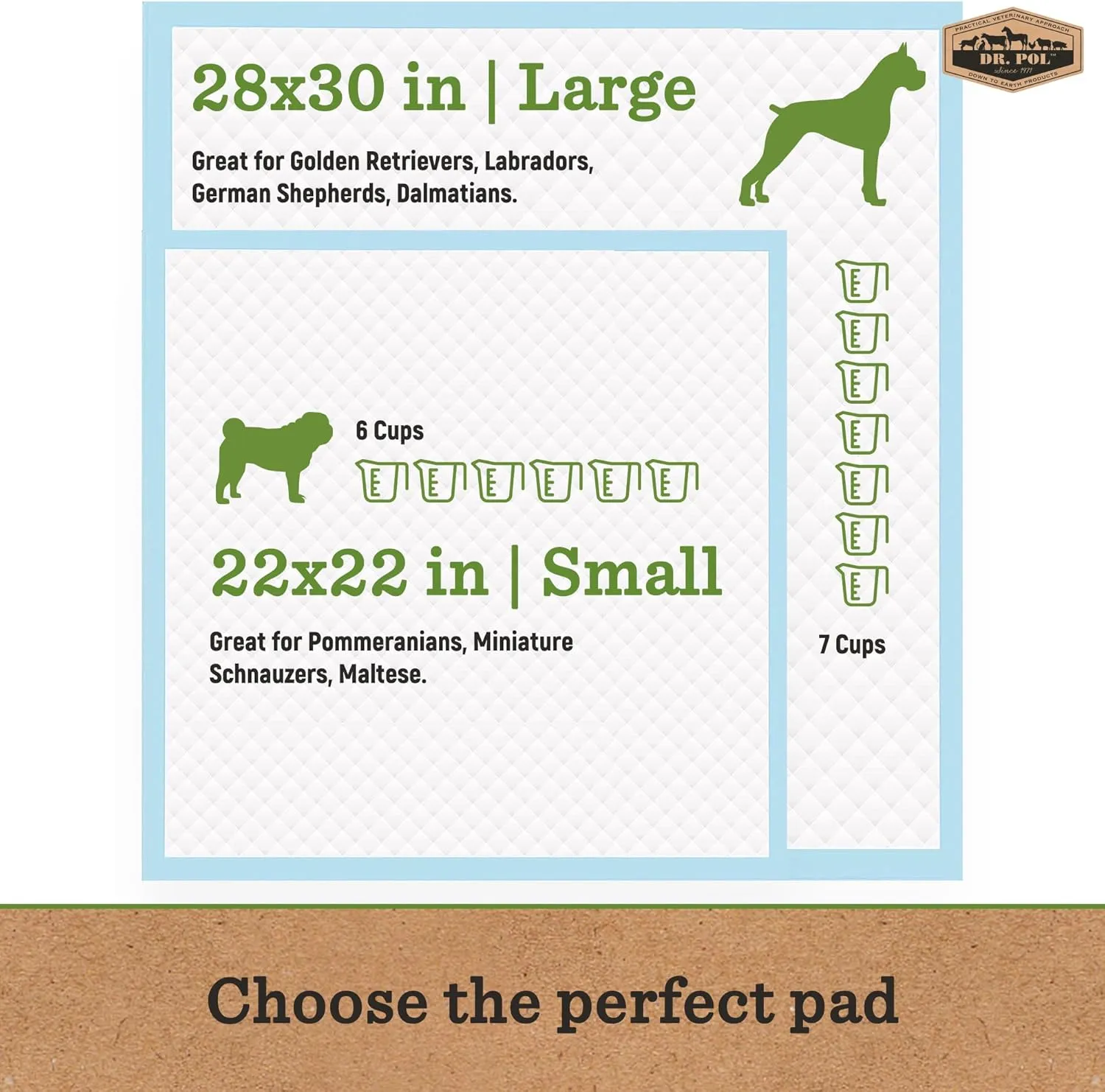 Dr. Pol Puppy Training Pads - X-Large Scented Pee Pads for Dogs with Ultra Absorbent Quick Dry Gel, 28 x 30, 50 Count