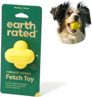 Earth Rated Dog Ball, Interactive Fetch Toy for All Breeds, Comes in Multiple Sizes, Made with Natural Rubber, Perfect for Indoor and Outdoor Use, Medium, Yellow