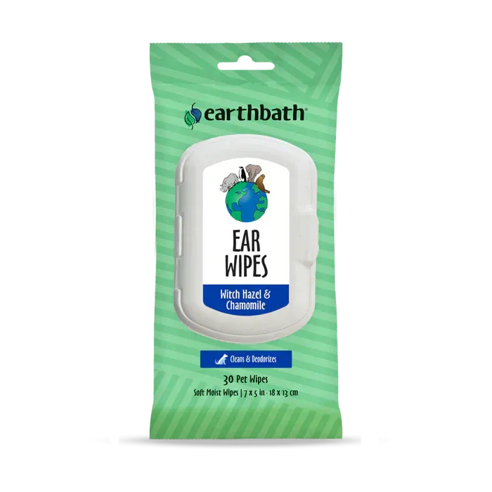 Earthbath Ear Wipes with Witch Hazel & Chamomile for Dogs and Cats