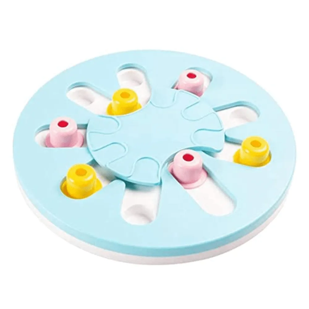 FG-Pet Vogue Slow Feeder Circle Shaped Toy for Dogs and Cats (Blue)
