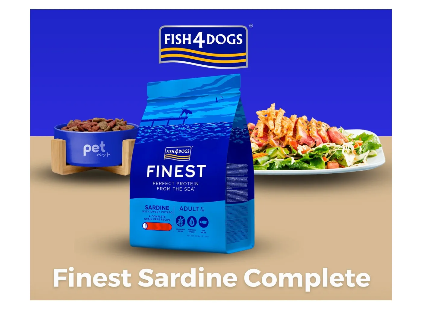 Fish4Dogs - Finest Adult Sardine and Sweet Potato (Large Kibble) - 1.5kg