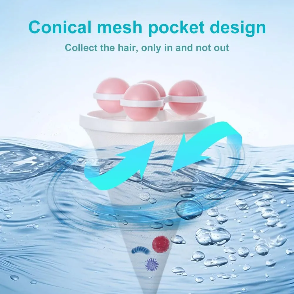 Floating Hair Filtering Mesh Removal, 2025 New Reusable Sturdy Laundry Pet Dog Hair Catcher Remover Lint Filter Mesh Bag for Laundry Washing Machine (Mixed)