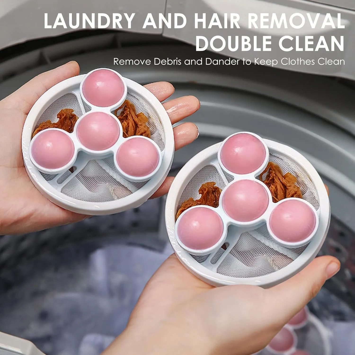 Floating Hair Filtering Mesh Removal Washing Machine Floating Lint Mesh Bag Washing Machine Lint Catcher Washer Net Pouch Mesh Bag Hair Filter Pet Hair Remover for Laundry