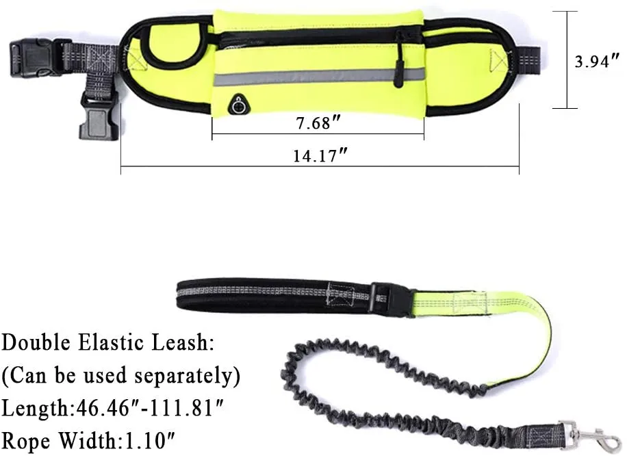 Hands Free Dog Lead Reflective Bungee Dog Lead For Running Dog Leash UK