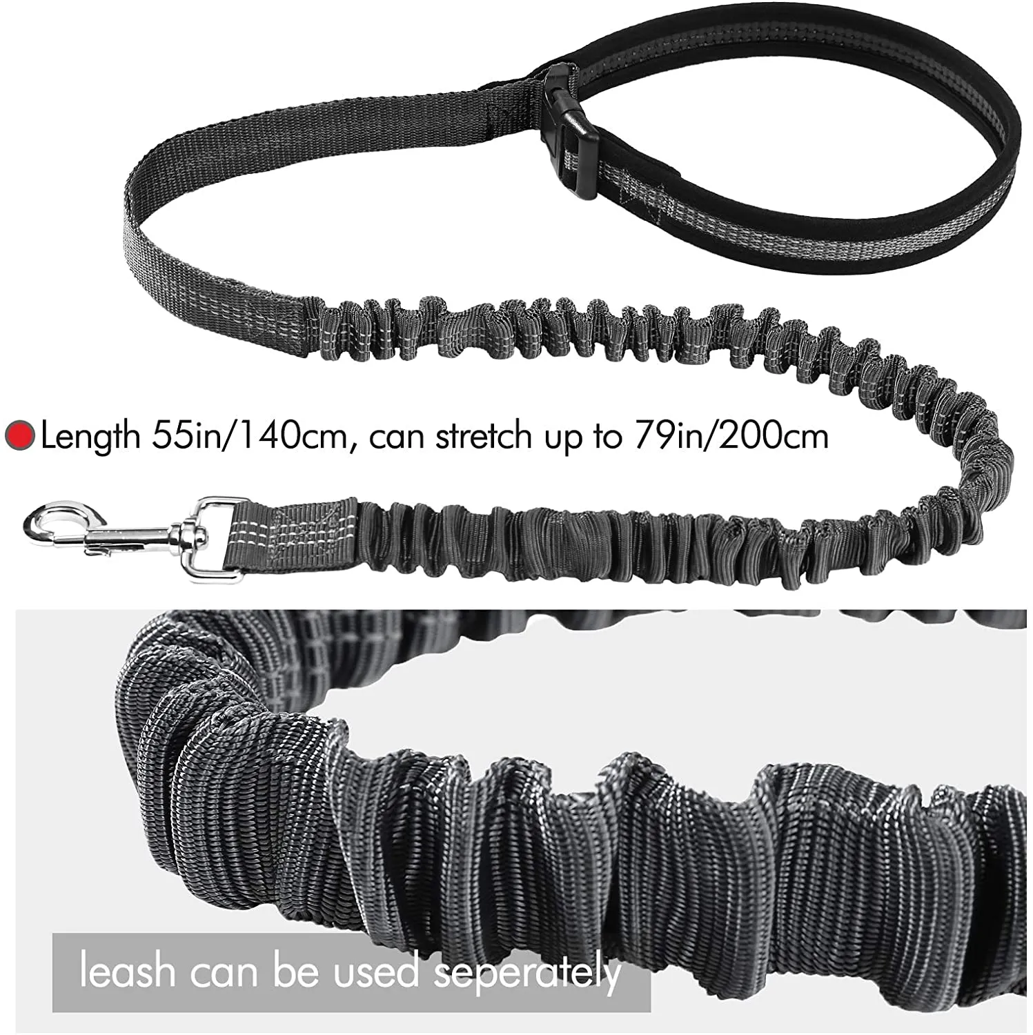 Hands Free Dog Lead Reflective Bungee Dog Lead For Running Dog Leash UK