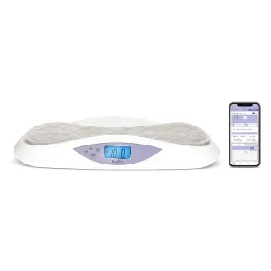 Hubble Grow Smart Baby Scale  Track Babys Growth, Food Intake, & Development with Accurate 4-Sensor Technology, Large LCD Display, Soft Pad, and HubbleClub App Integration
