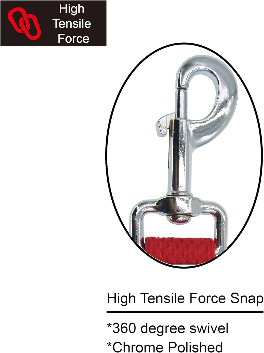 Kruz Premier 5ft Dog Mesh Leash - KZA1160-14XS - Lightweight, Breathable, Comfort Puffy Leash - Secure Dual-Layered Tangle-Free Mesh Lead for Dog Walking, Running, Training - Red - 5/8" x 5 FT