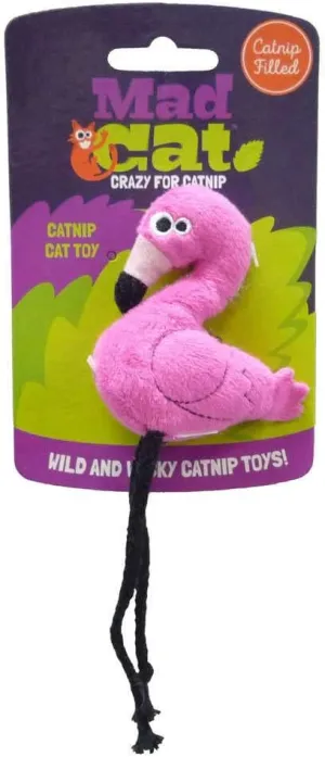 Mad Cat Flingin' Flamingo Catnip & Silvervine Plush Cat Toy