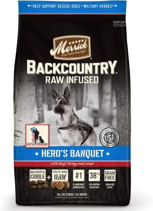 Merrick Backcountry Grain Free Hero'S Banquet Dry Dog Food 22lb