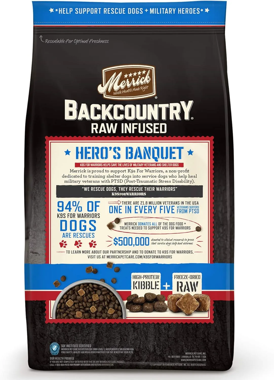 Merrick Backcountry Grain Free Hero'S Banquet Dry Dog Food 22lb