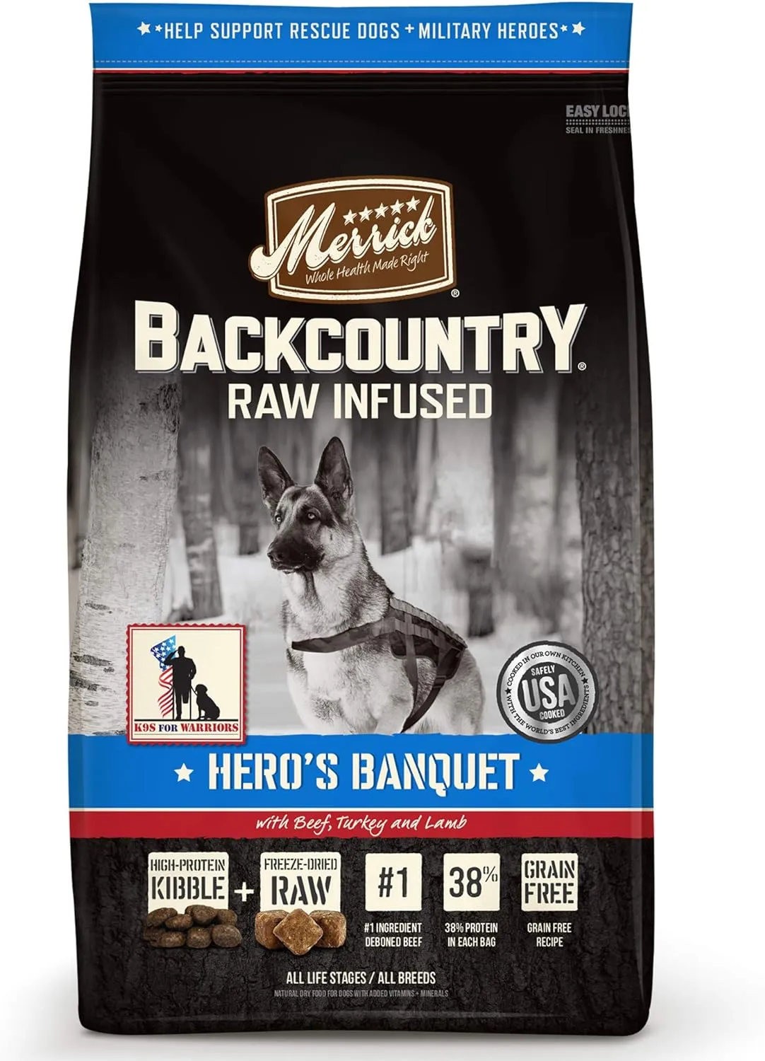 Merrick Backcountry Grain Free Hero'S Banquet Dry Dog Food 22lb