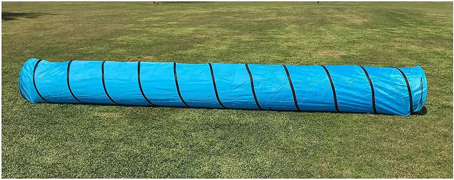 N&M Products Pet Agility Tunnel, Outdoor Training and Exercise Equipment for Dogs, Puppies, Cats, Kittens, Ferrets, and Rabbits