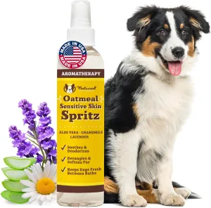Natural Dog Company Sensitive Skin Dog Deodorizing Spray: Ideal for Sensitive Skin Dog Shampoo, Long Lasting Perfume, Dog Spray Deodorizer, Neutral Scented with hints of Lavender, 8 oz
