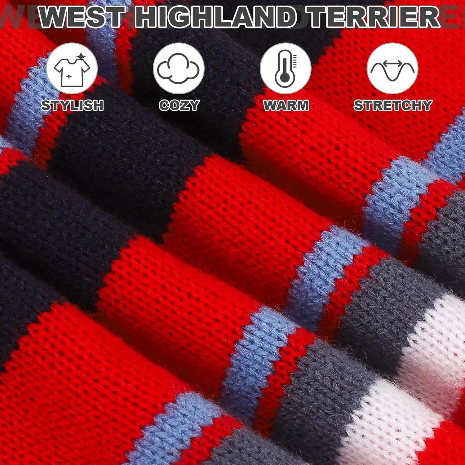 PAWCHIE Dog Sweater for Large Size Dog Girls Boys, Warm Coat Turtleneck Thick Dog Clothes with Leash Hole, Stretchy Knitted Dog Outfit for Small to Large Doggy Puppy Cat, Red L/XL