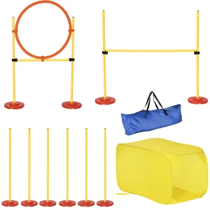 PawHut Outdoor 4 PC Dog Pet Agility Training Garden Starter Obstacle Set for Dog