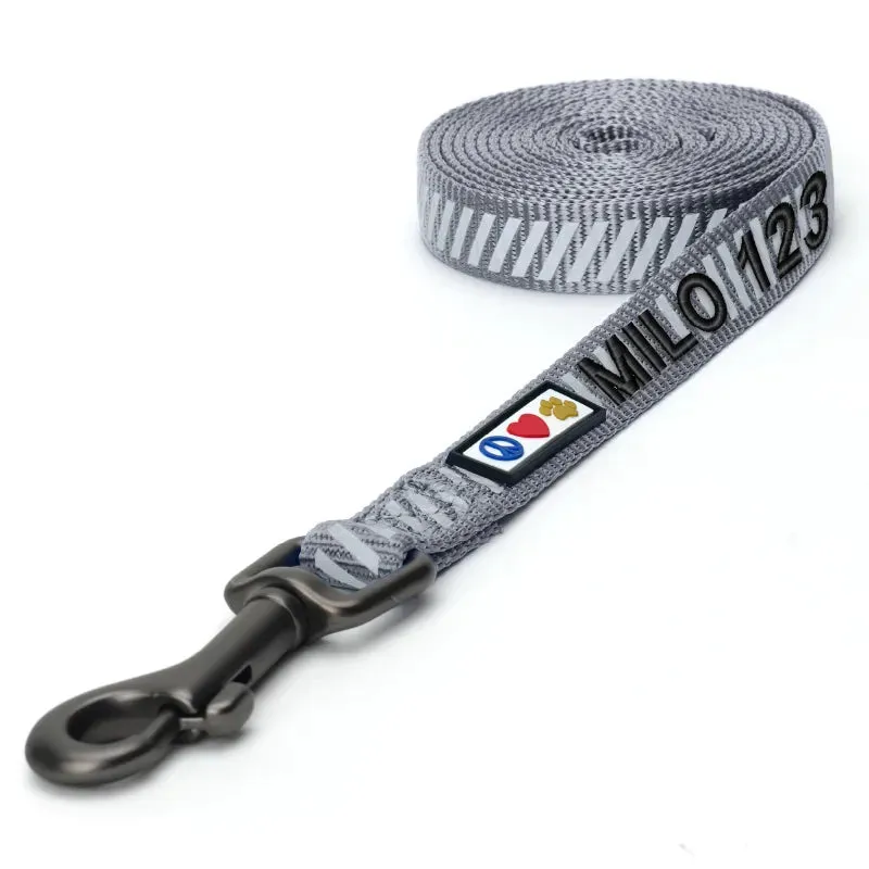 Personalized Traffic Reflective Dog Leash - 6-Ft