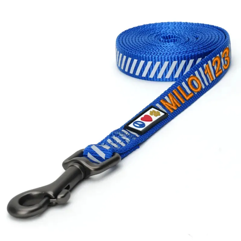 Personalized Traffic Reflective Dog Leash - 6-Ft