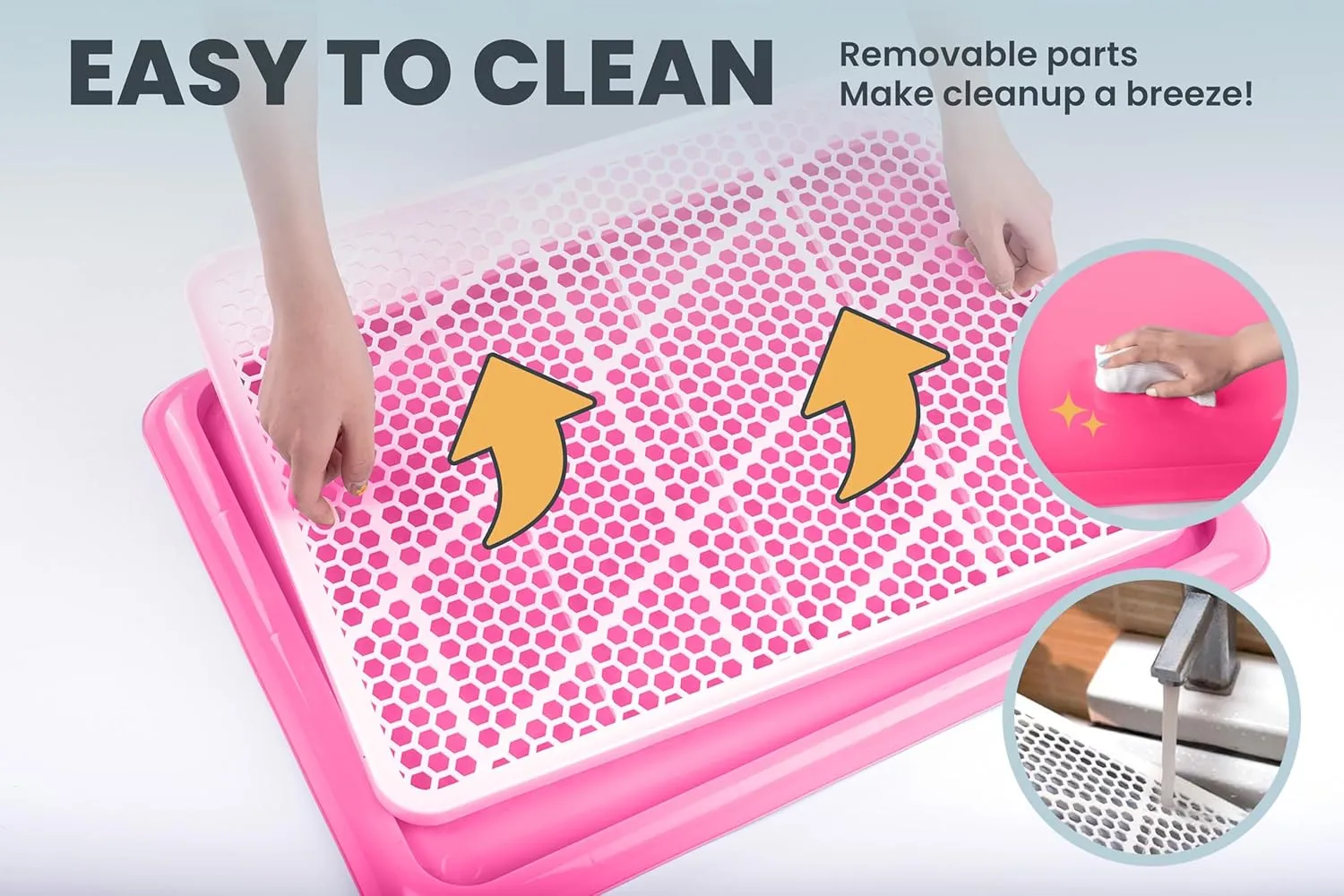 Pet Awesome Dog Potty Tray/Puppy Pee Pad Holder 25x20 Indoor Wee Training for Small and Medium Dogs