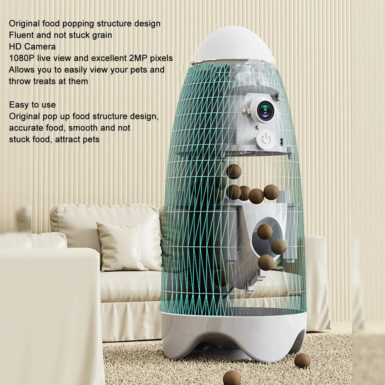 PetAffairs Smart Pet Camera With Treat Dispenser
