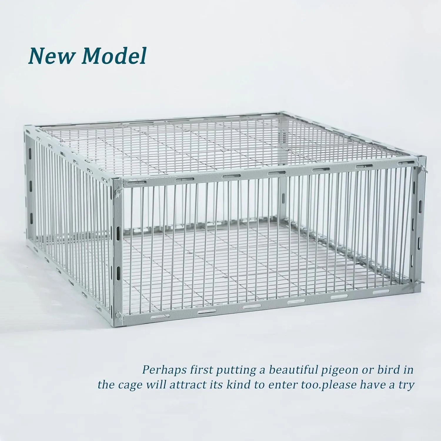 Pigeon Trap with Escape-Proof Design,Pigeon Cage with One-Way Entry,Ideal Pigeon Coop,Chicken and Bird Trap Cage,Portable & Easy Assembly,Unharmful Made of High-Strength Iron with Anti-Rust Paint