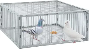 Pigeon Trap with Escape-Proof Design,Pigeon Cage with One-Way Entry,Ideal Pigeon Coop,Chicken and Bird Trap Cage,Portable & Easy Assembly,Unharmful Made of High-Strength Iron with Anti-Rust Paint