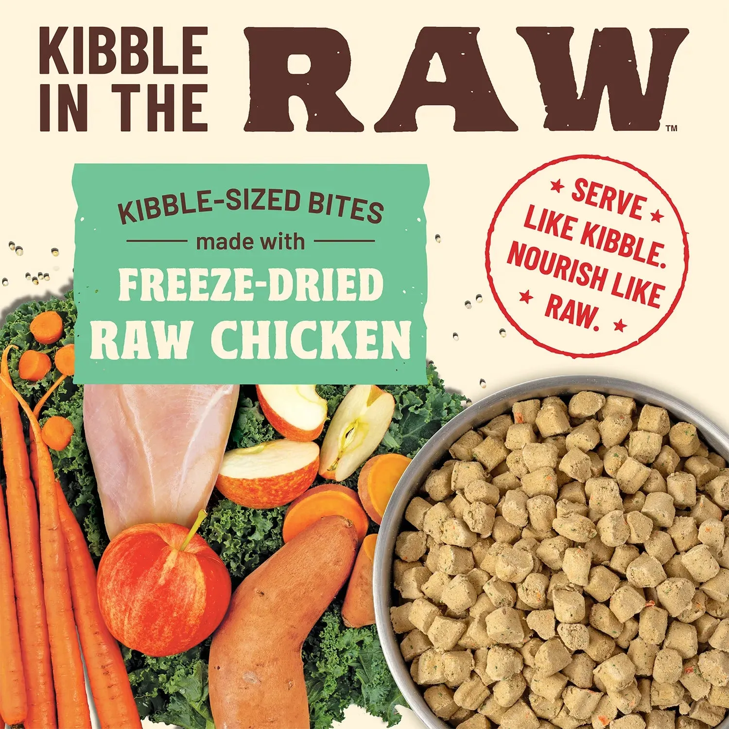 Primal Kibble In The Raw Chicken Recipe, Freeze-Dried Raw Dog Food