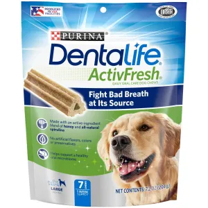 Purina DentaLife Honey & Spirulina Flavor Chunks for Dogs, 7 ct Pouch