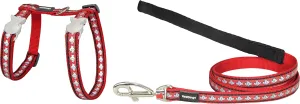 Red Dingo Reflective Cat Harness and Lead Combo, Red