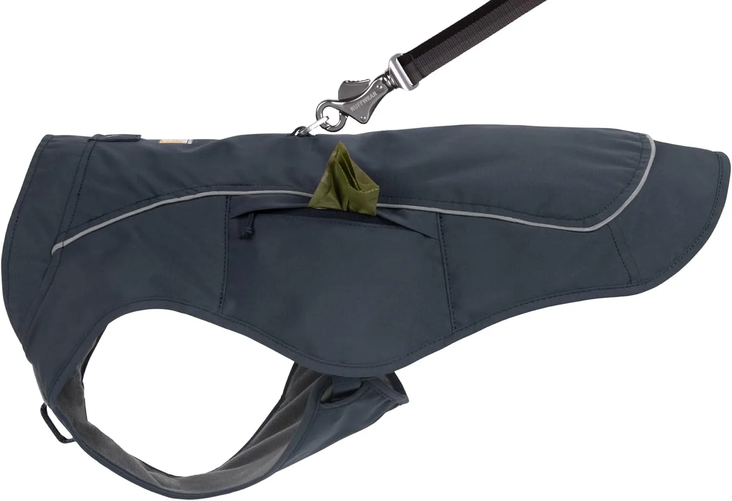 Ruffwear, Overcoat Fuse Jacket Harness Combo for Dogs, Basalt Gray, Large