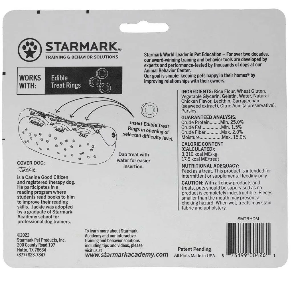 Starmark Treat Ringer Hot Dog Treat Dispenser Dog Toy