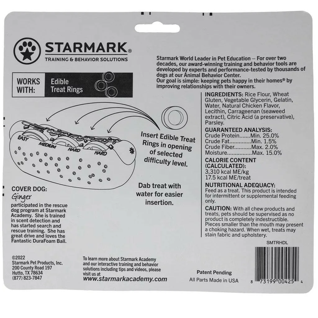 Starmark Treat Ringer Hot Dog Treat Dispenser Dog Toy