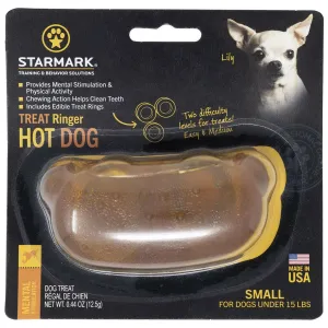 Starmark Treat Ringer Hot Dog Treat Dispenser Dog Toy