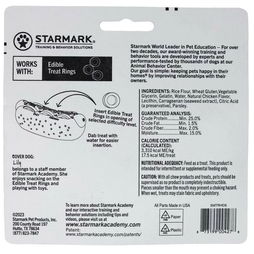 Starmark Treat Ringer Hot Dog Treat Dispenser Dog Toy