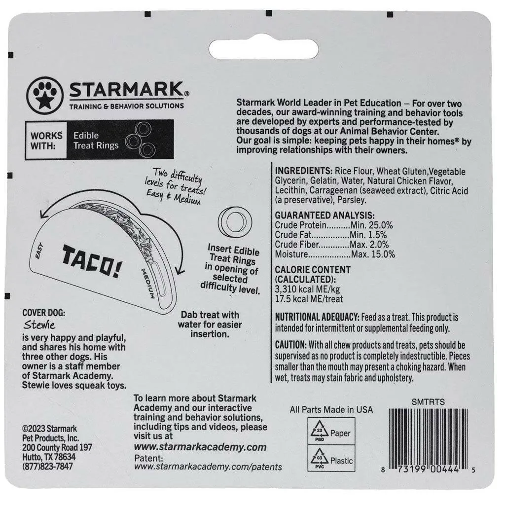 Starmark Treat Ringer Taco Dispenser Dog Toy