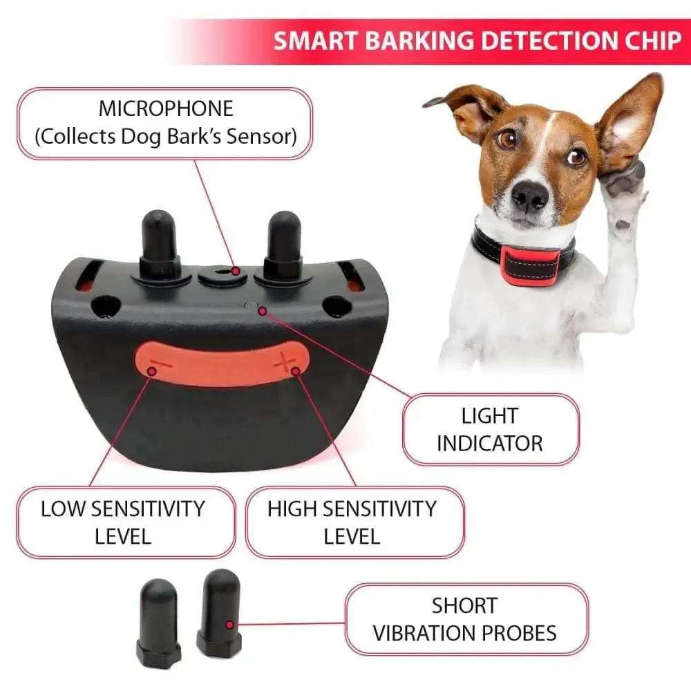 Talis-us Dog Bark Collar - Humane Anti Barking Training Collar - Vibration No Shock Dog Collar